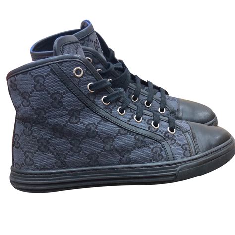 gucci black monogram shoes